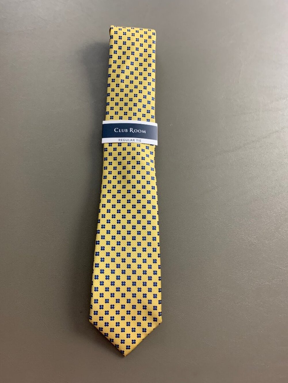 Club Room Men's 3'' 100% Polyester Neck Tie, Yellow Dovekie Floral, One Size